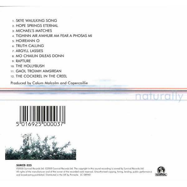 Capercaillie - Nadurra - CD cover back