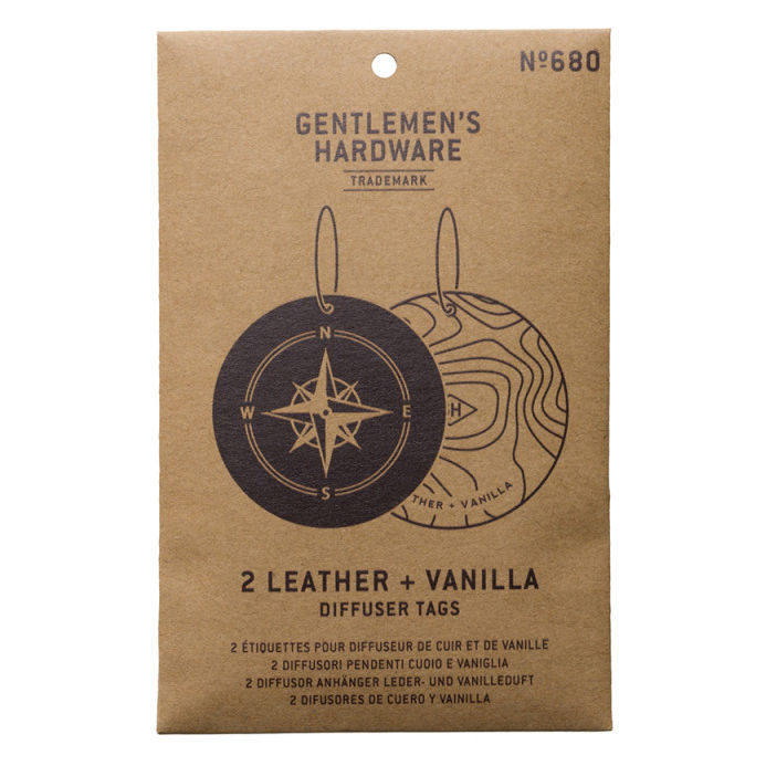 Car Air Freshener Leather & Vanilla GEN680 packet front