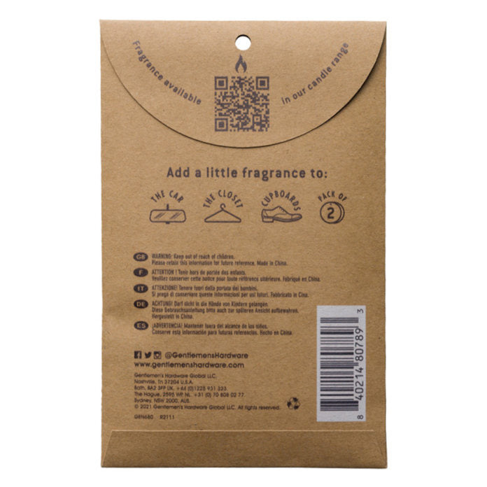 Car Air Freshener Leather & Vanilla GEN680 packet back