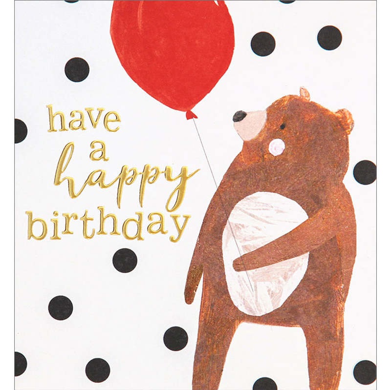 Bear & Balloon Birthday Card