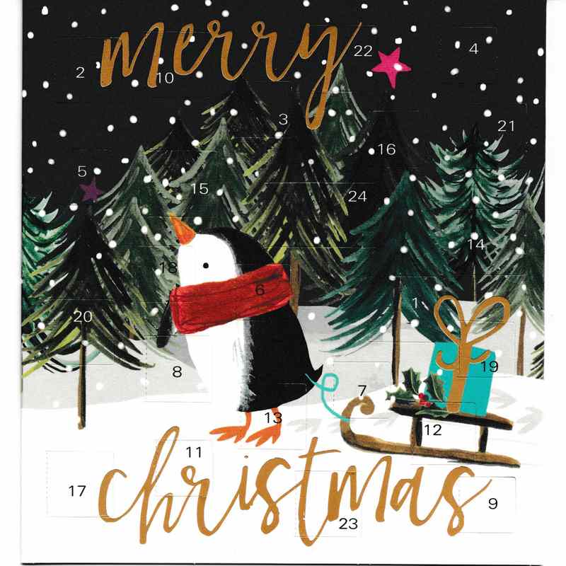 Caroline Gardner Advent Card Penguin ADC005 front