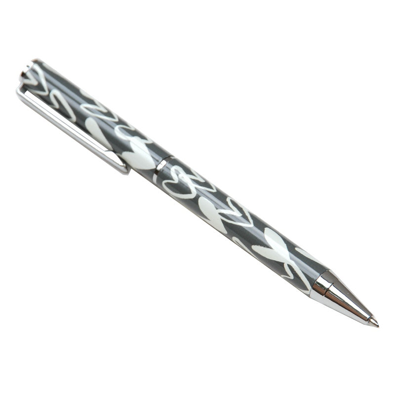 Caroline Gardner Ballpoint Pen Charcoal Hearts PEN120 out of box