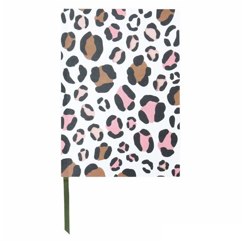 Caroline Gardner Cut-out Notebook Pink Leopard front