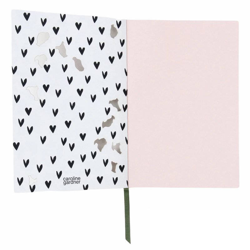 Caroline Gardner Cut-out Notebook Pink Leopard inside front cover