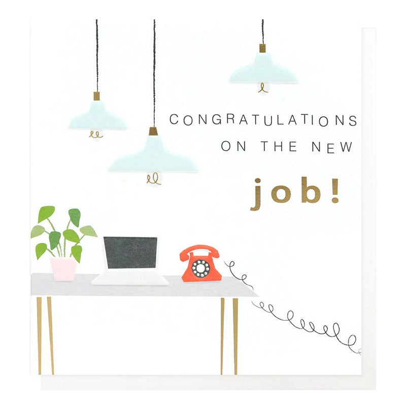 Caroline Gardner Desk Congratulations On The New Job Card TOP004 front