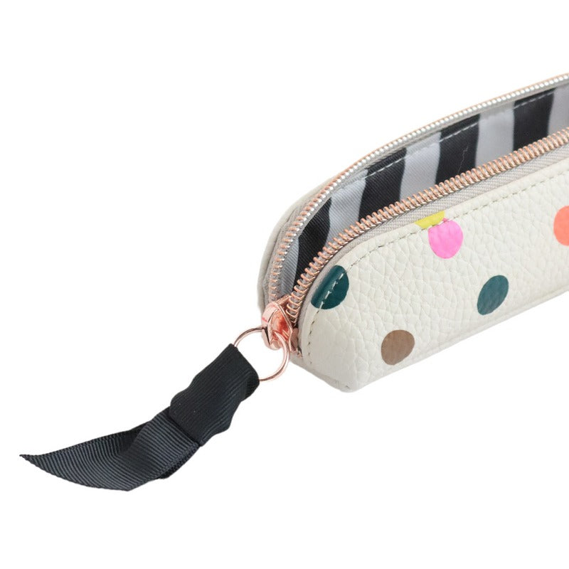 Caroline Gardner Essential Pencil Case Multi Spot EPC135 open