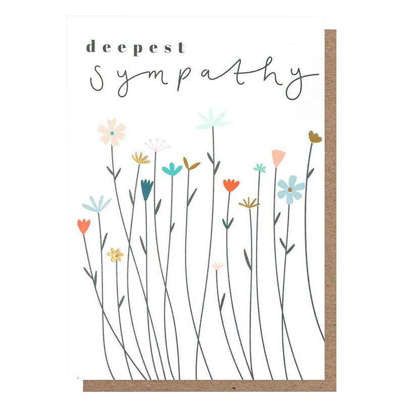 Caroline Gardner Fleur Deepest Sympathy Card FLR010 front