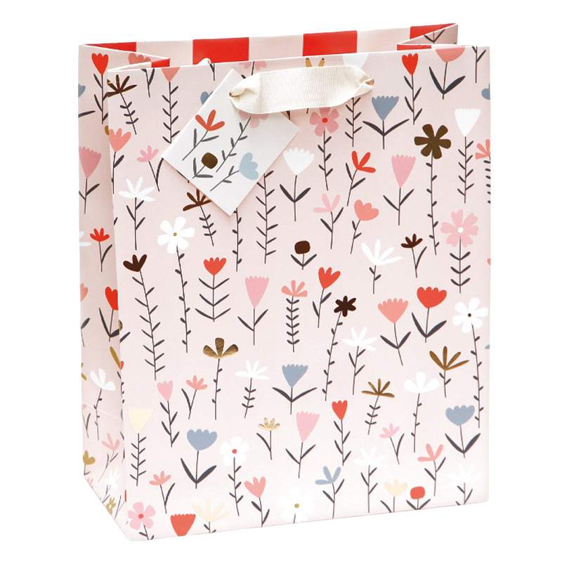 Caroline Gardner Fleur Floral Large Gift Bag GBM716 front