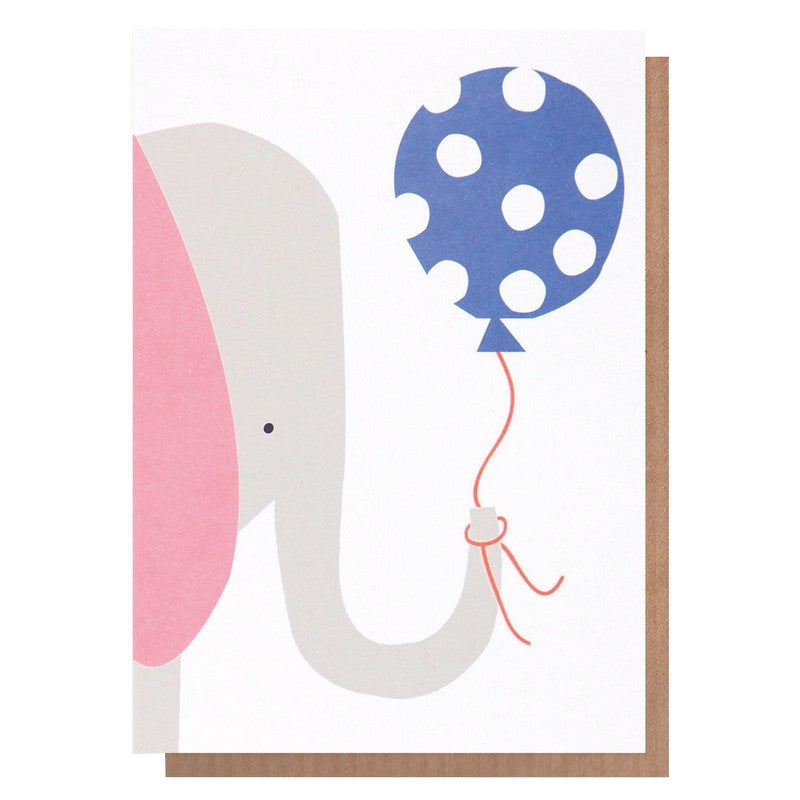 Elephant With Balloon Card