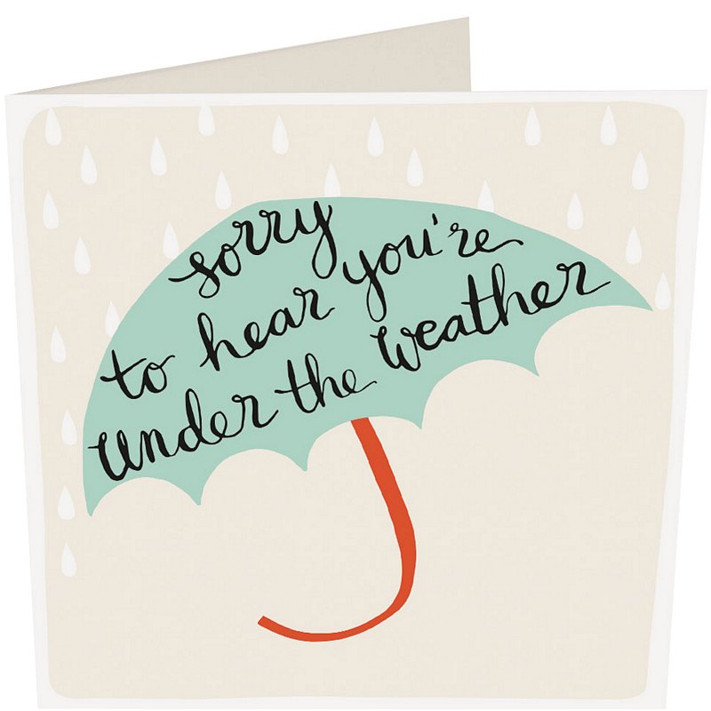 Caroline Gardner Greetings Card Sorry To Hear You're Under The Weather MOD021 front