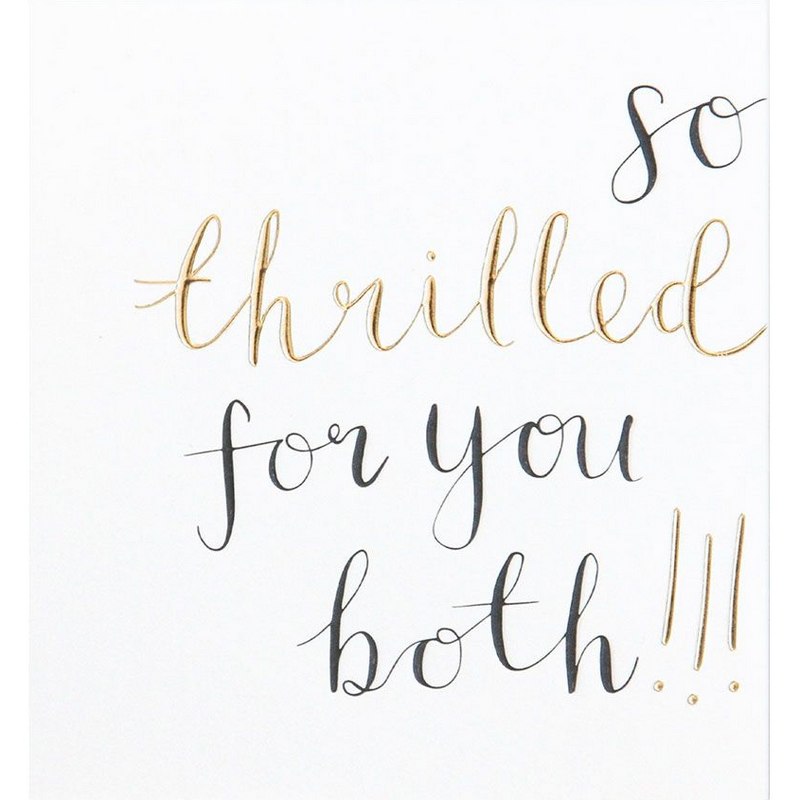 Caroline Gardner Greetings Card Thrilled For You Both OFF013 front