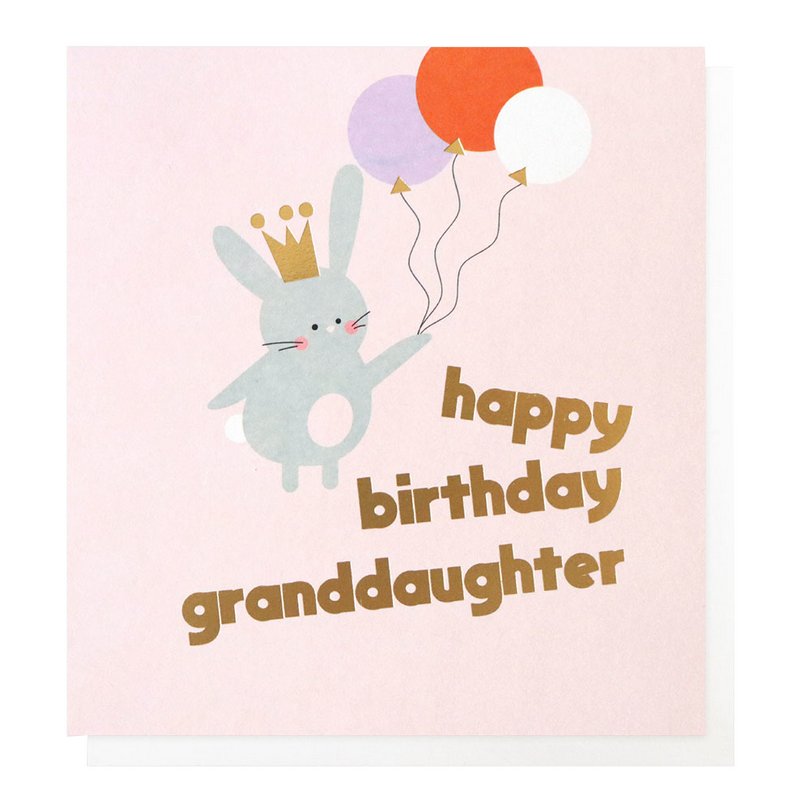 Caroline Gardner Happy Birthday Granddaughter Bunny YAY011 front