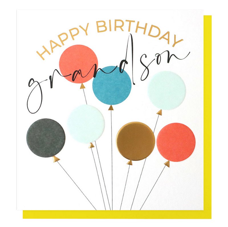 Caroline Gardner Happy Birthday Grandson Balloons HAP014 front