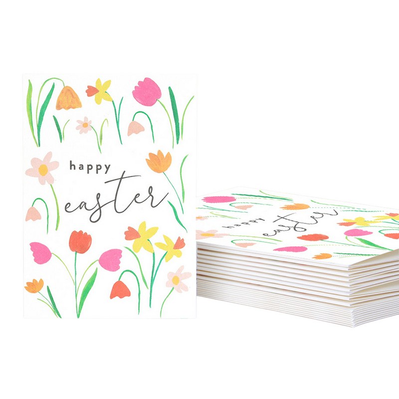 Happy Easter Wild Flowers Pack of Ten Cards