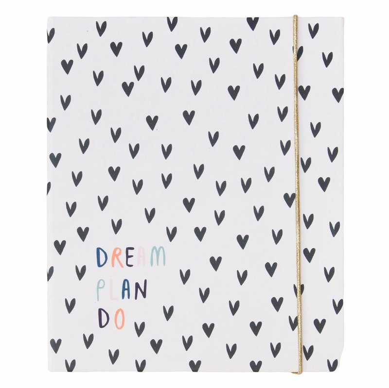 Caroline Gardner Hard Cover Organiser Scattered Hearts SPO103 front
