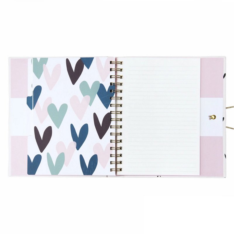 Caroline Gardner Hard Cover Organiser Scattered Hearts SPO103 inside 1