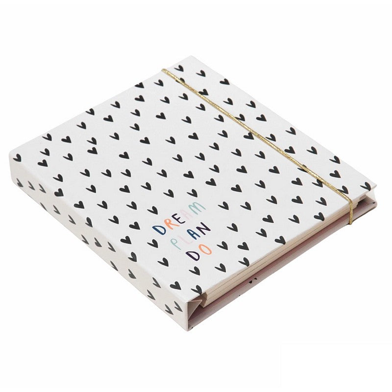 Caroline Gardner Hard Cover Organiser Scattered Hearts SPO103 side