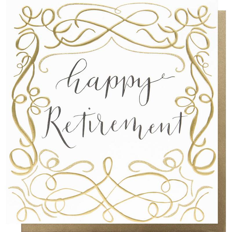 Caroline Gardner Large Happy Retirement Card REB007 front