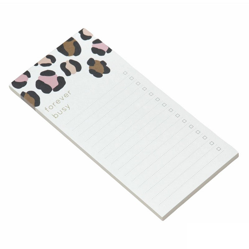 Caroline Gardner Magnetic List Pad Pink Leopard Print LIS106 side