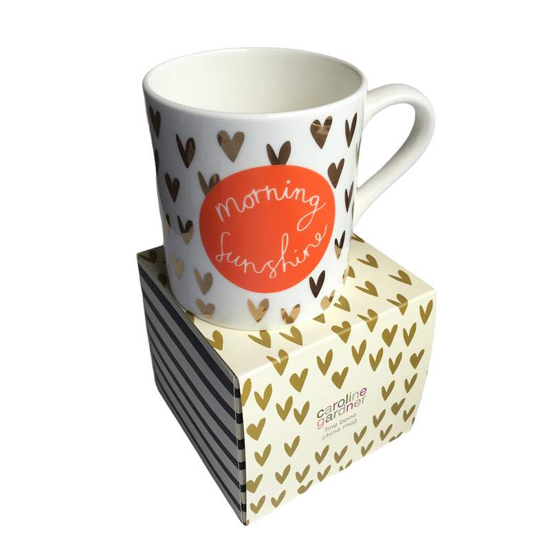 Caroline Gardner Morning Sunshine Mug on box