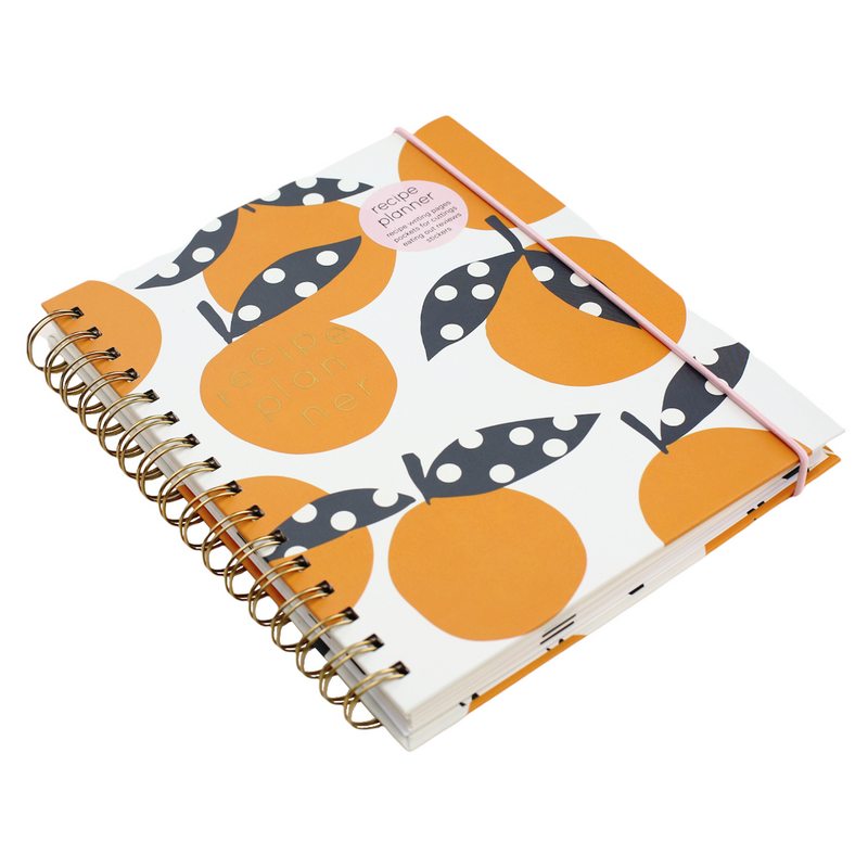 Caroline Gardner Oranges Recipe Planner Food Journal FOD102 angled