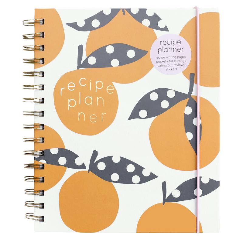 Caroline Gardner Oranges Recipe Planner Food Journal FOD102 front