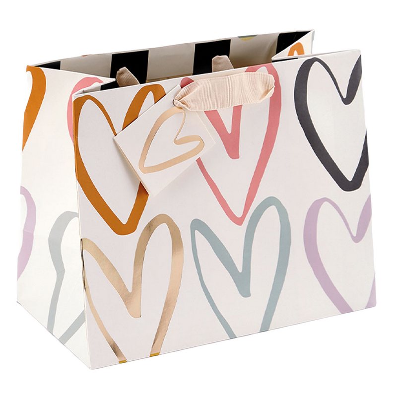 Caroline Gardner Outline Hearts Landscape Gift Bag GBL725 main