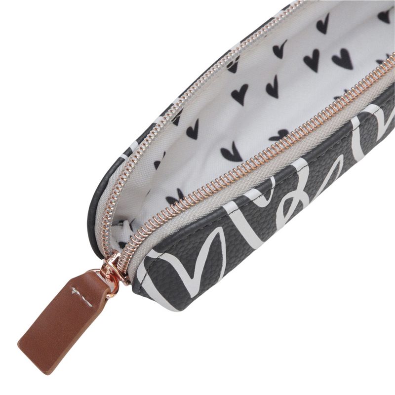 Caroline Gardner Pencil Case Chalk Hearts EPC125 open