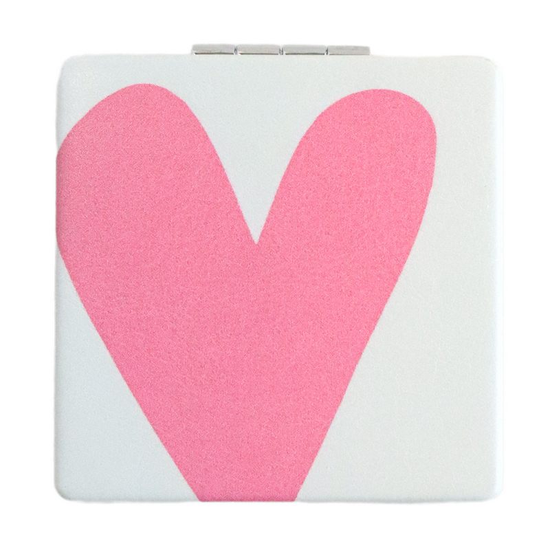 Caroline Gardner Pocket Mirror Pink Heart PKM138 main