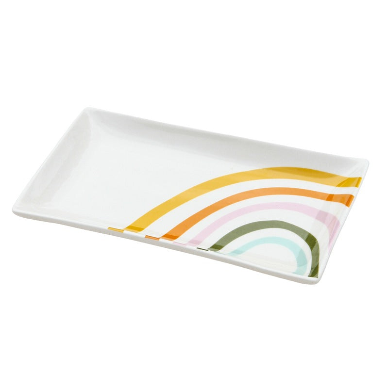 Caroline Gardner Rainbow Ceramic Trinket Tray CRM107 side
