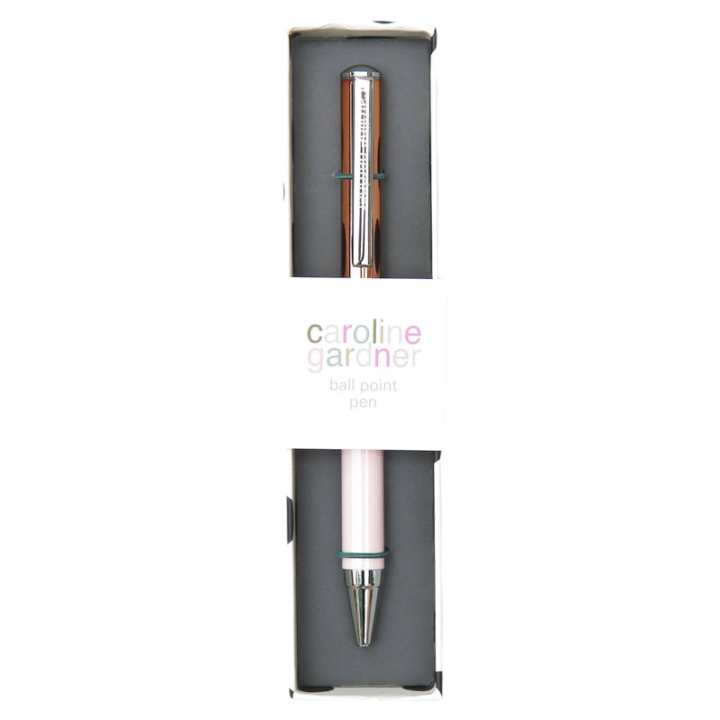 Caroline Gardner Rose Gold & Pink Ballpoint Pen PEN121 in box