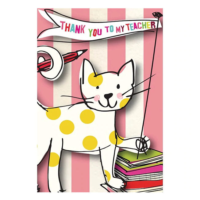 Thank You To My Teacher Cat Pack of 5