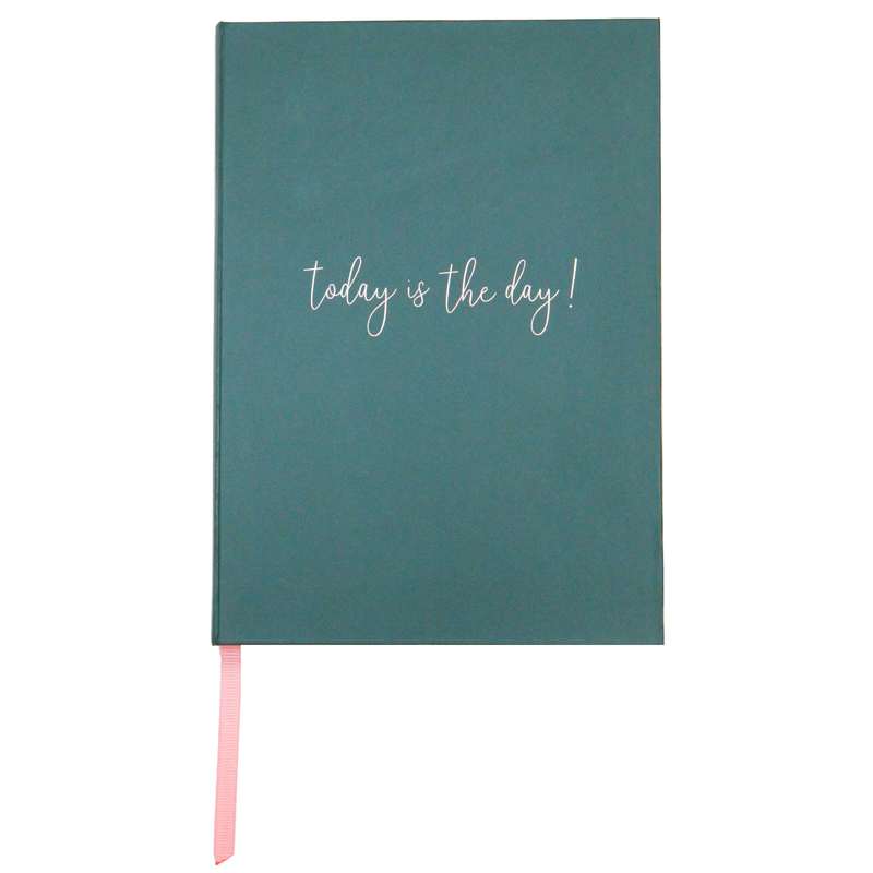 Caroline Gardner Today Is The Day Dark Green Notebook SCD100 front