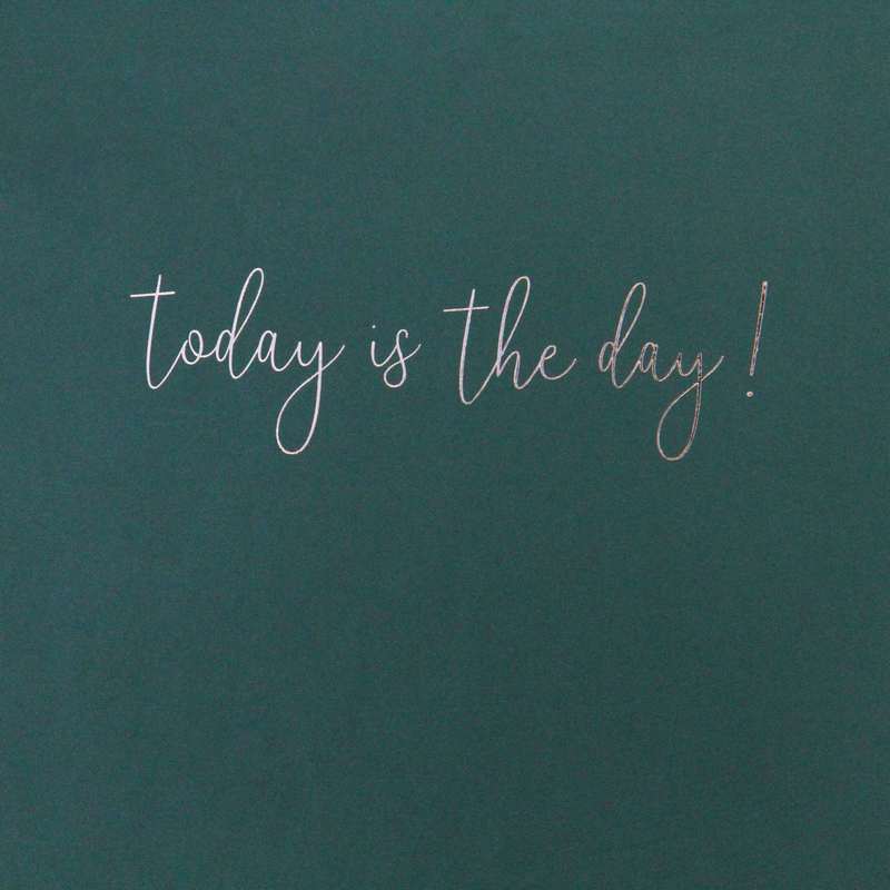 Caroline Gardner Today Is The Day Dark Green Notebook SCD100 title