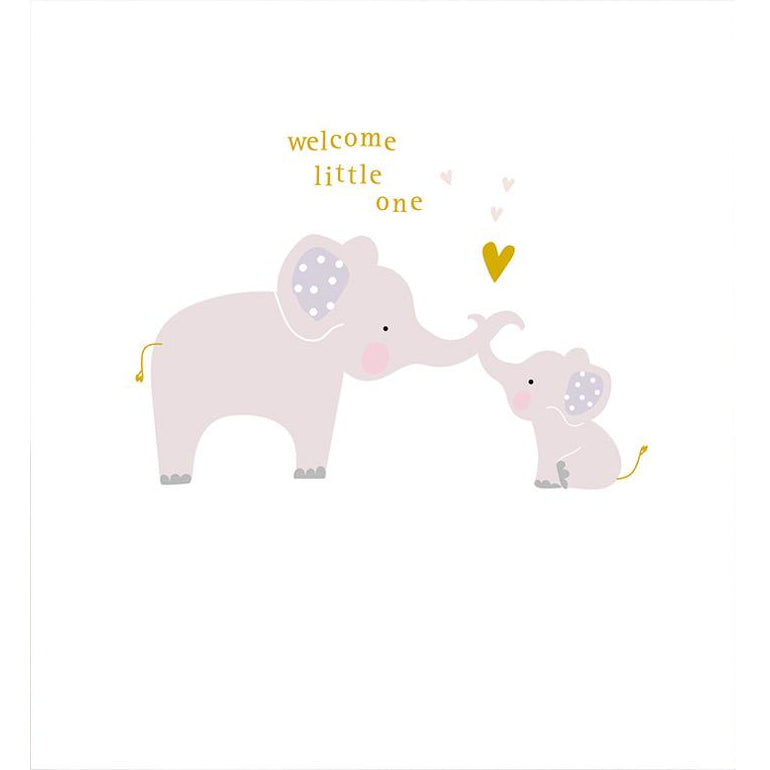 Caroline Gardner Welcome Little One Elephant Card TOE025 front