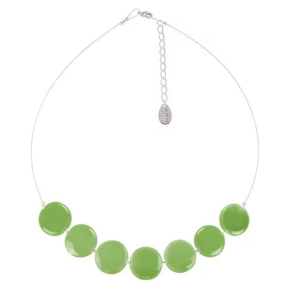 Ceramic Green Dots Necklace