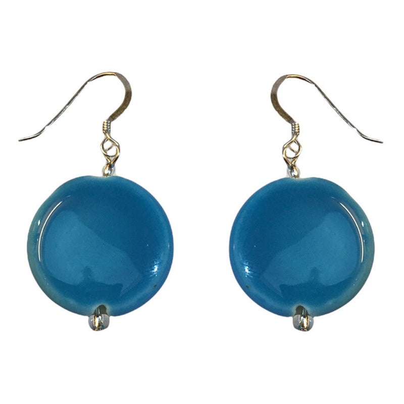 Carrie Elspeth Jewellery Ceramic Turquoise Dots Earrings EH1658 main