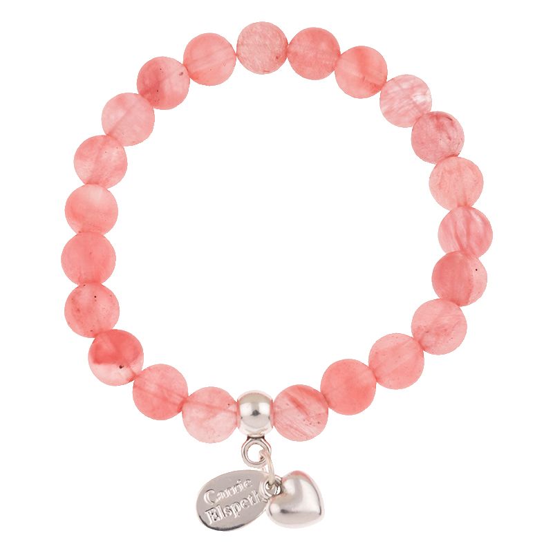 Carrie Elspeth Jewellery Cherry Quartz Gemstone Heart Bracelet BG019 main