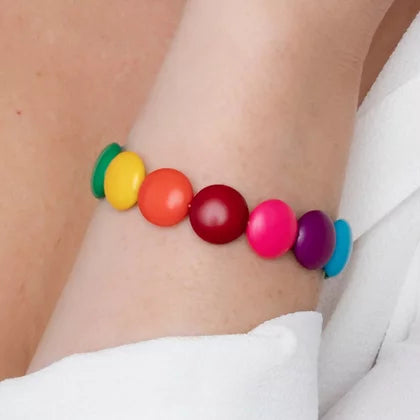 Carrie Elspeth Jewellery Happy Rainbow Bracelet B1689-90 on model