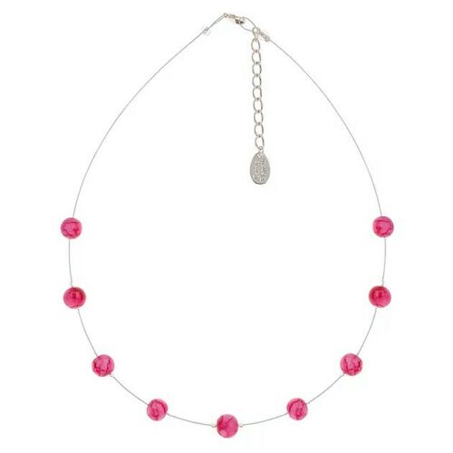 Carrie Elspeth Jewellery Hot Pink Marbled Necklace N1549 main