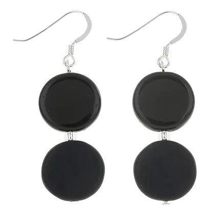 Carrie Elspeth Jewellery Noir Discs Earrings EH1730 main