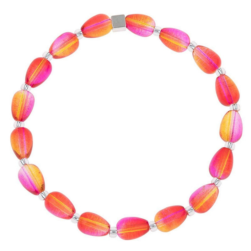 Carrie Elspeth Jewellery Orange and Pink Peardrops Bracelet B1702 main