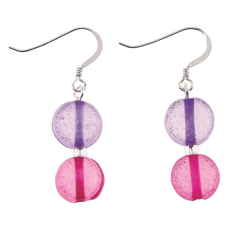 Carrie Elspeth Jewellery Pink & Purple Pastel Candy Earrings EH1754A main