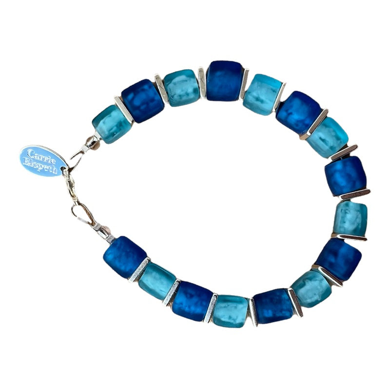 Carrie Elspeth Jewellery Sky Frosted Cubes Bracelet B1758 main