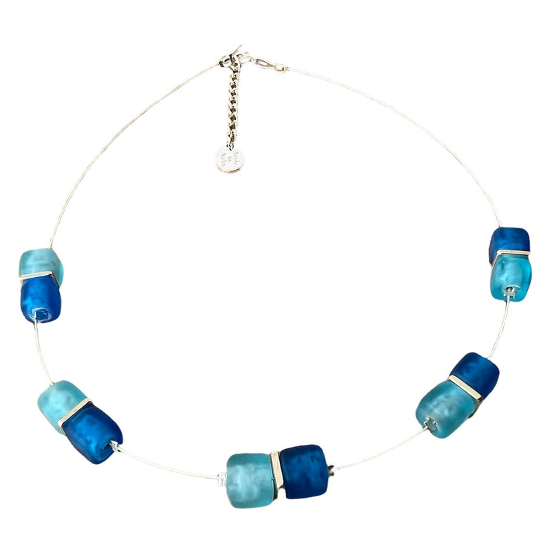 Carrie Elspeth Jewellery Sky Frosted Cubes Necklace N1758 main