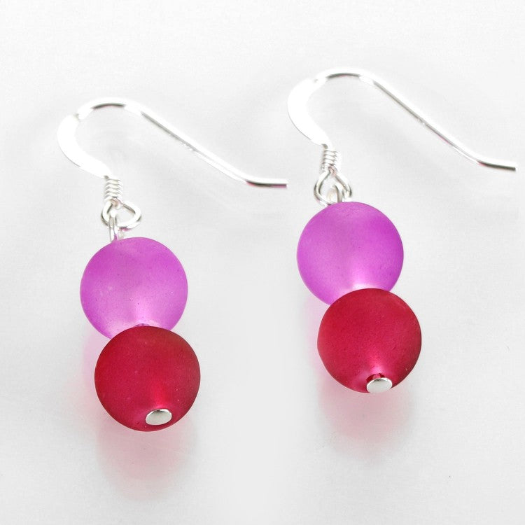Carrie Elspeth Mid Purples Frosted Galaxy Earrings EH1537B shadowed