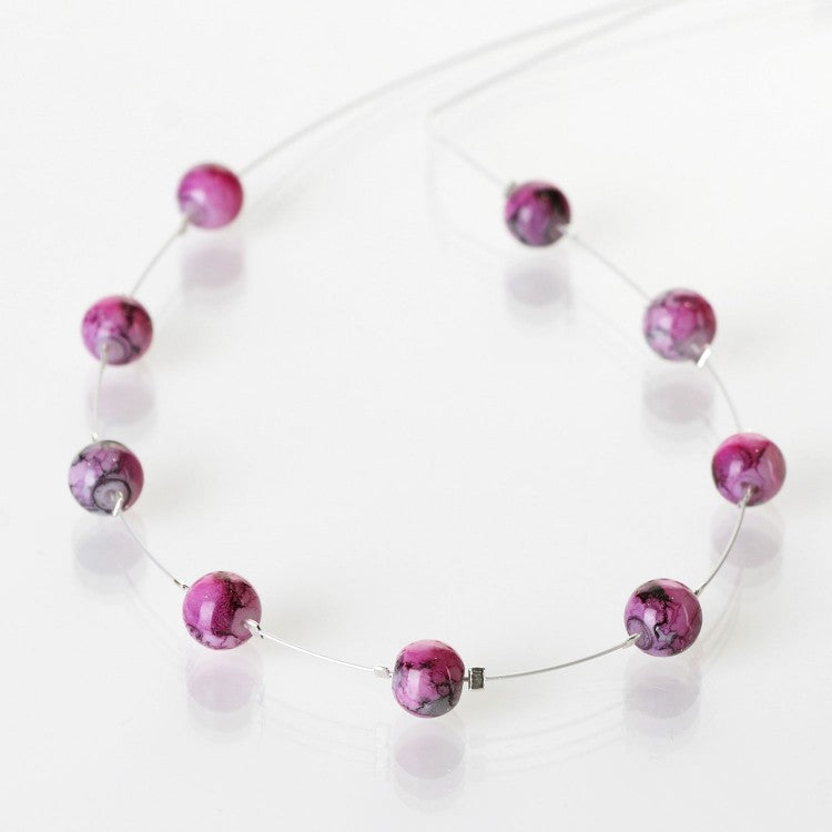 Carrie Elspeth Orchid Marbled Necklace close-up