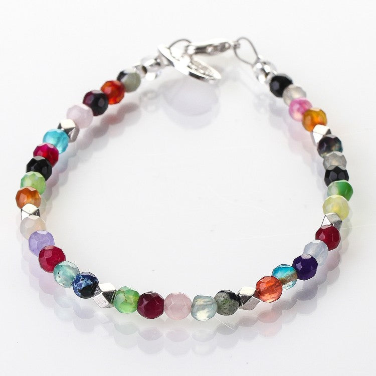 Carrie Elspeth Rainbow Medley Agate Bracelet B1512-1513 shadowed