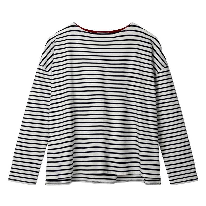 Chalk Clothing Bryony Stripe Top Navy front