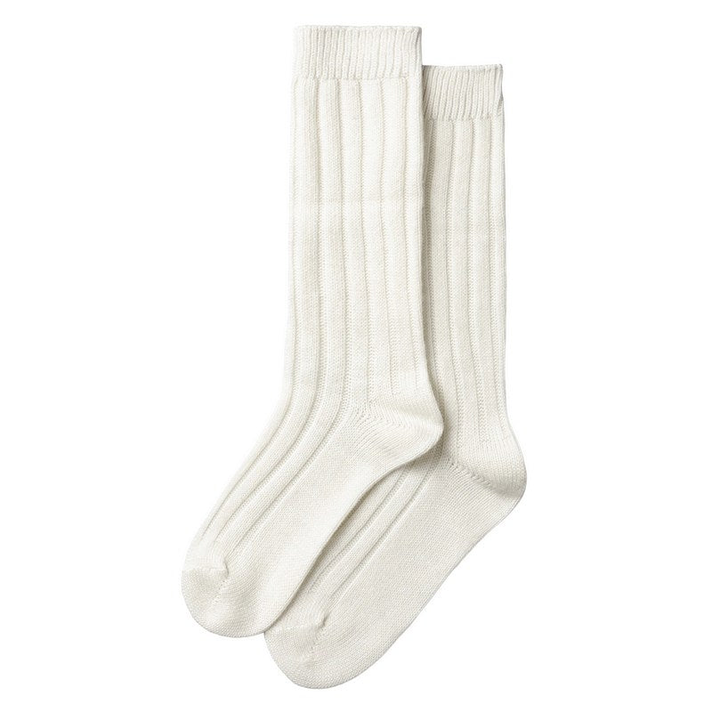 Chalk Clothing Cashmere Blend Lounge Socks Off White flat